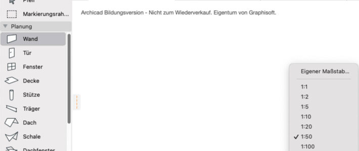 Maßstab einstellen